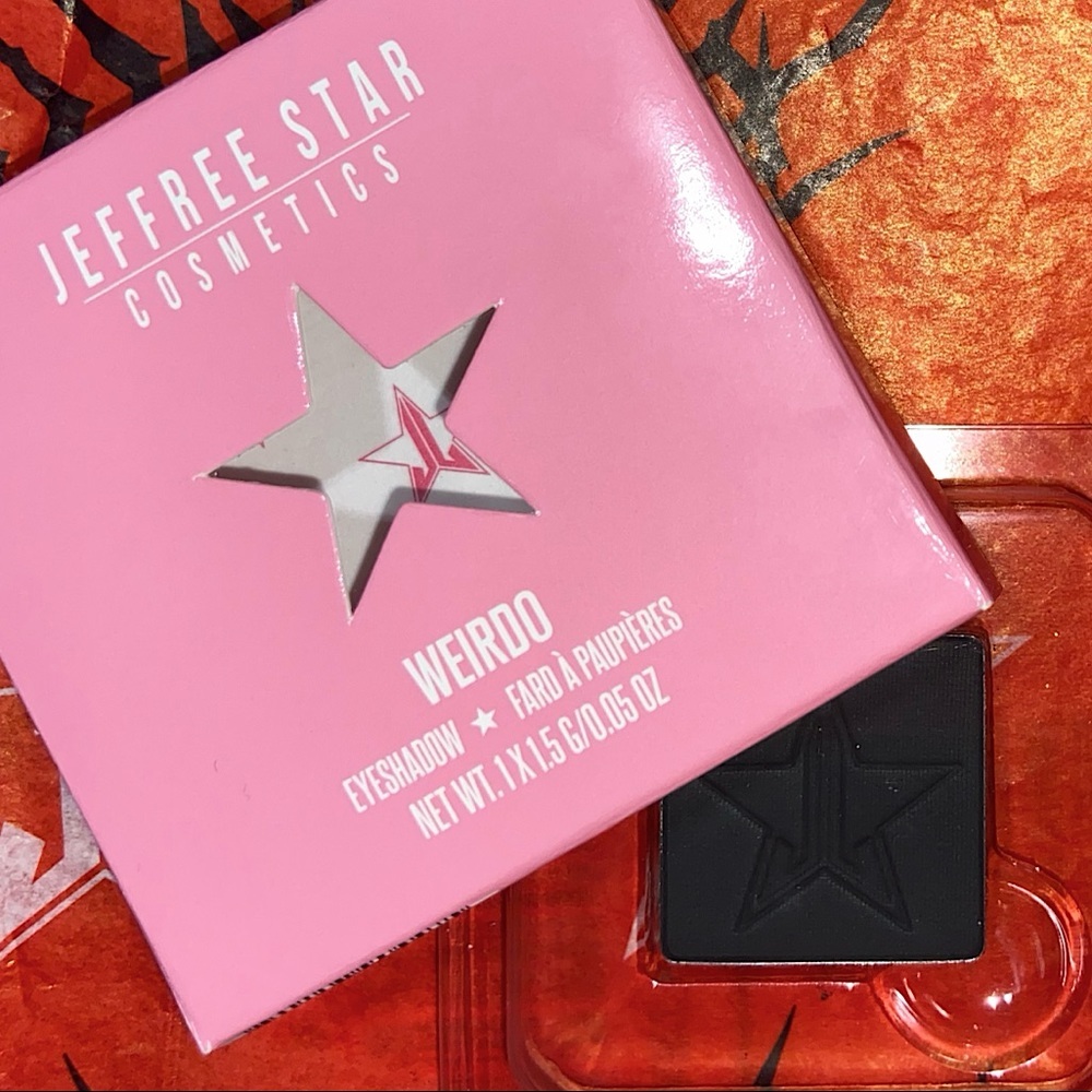 Jeffree Star Cosmetics Artistry Eyeshadow Single WEIRDO Black Matte Makeup NEW
